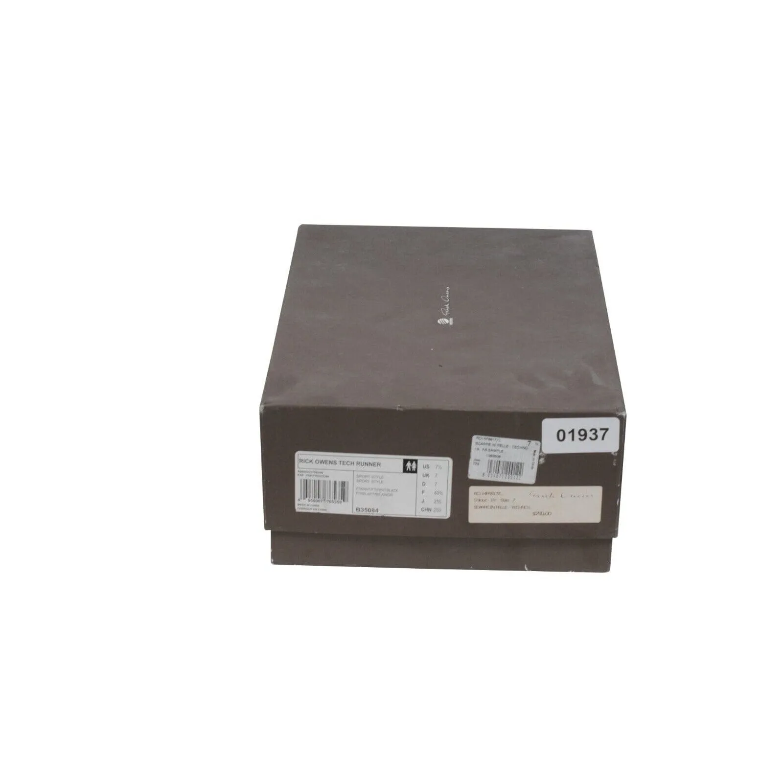 Tech Runner White Tan Black Leather Trainers