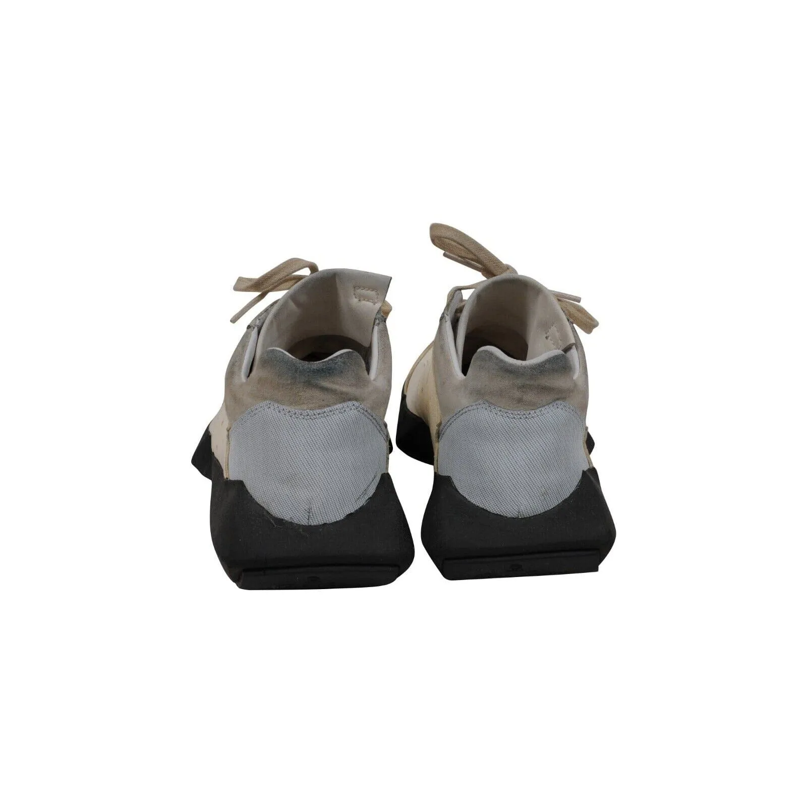 Tech Runner White Tan Black Leather Trainers