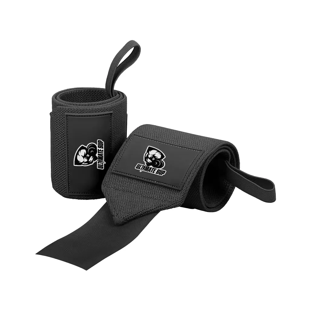 UltimateSup Wrist Wrap Gym Brace Support Strap, Weight Lifting Custom Fitness Powerlifting, Wrist Brace, Various Colors