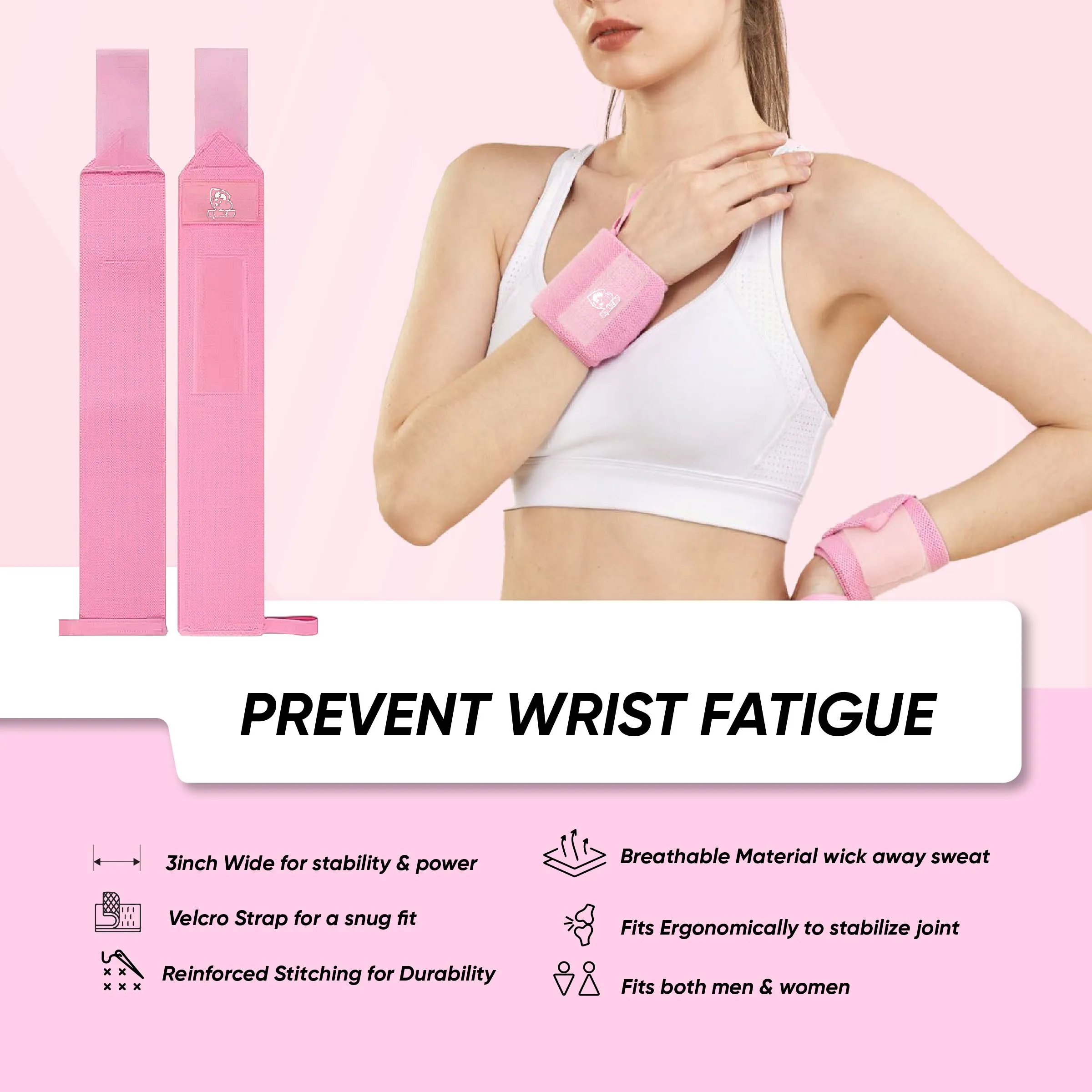 UltimateSup Wrist Wrap Gym Brace Support Strap, Weight Lifting Custom Fitness Powerlifting, Wrist Brace, Various Colors