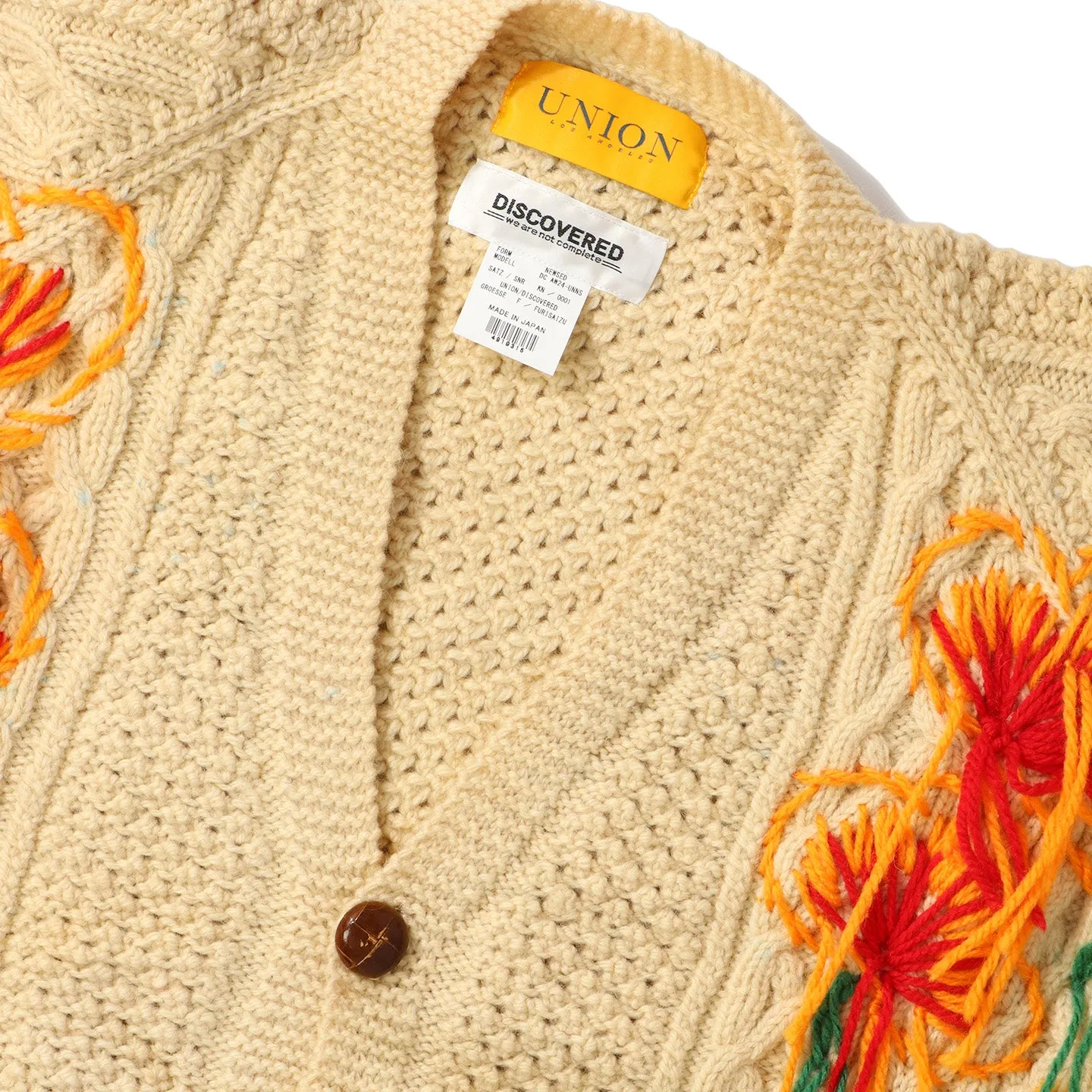 UNION HAND EMNROIDERY FISHERMAN KNIT｜ASSORT