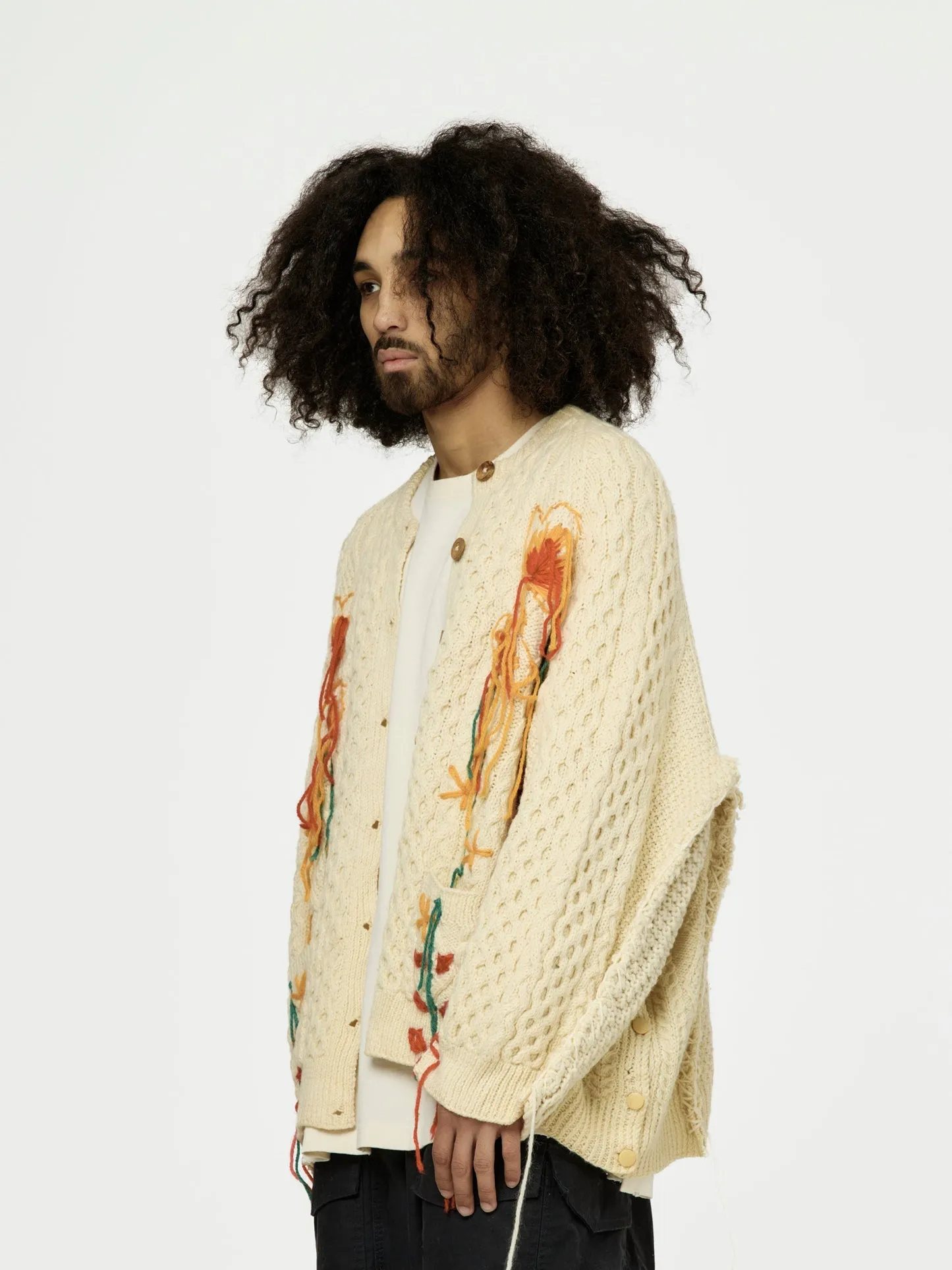 UNION HAND EMNROIDERY FISHERMAN KNIT｜ASSORT