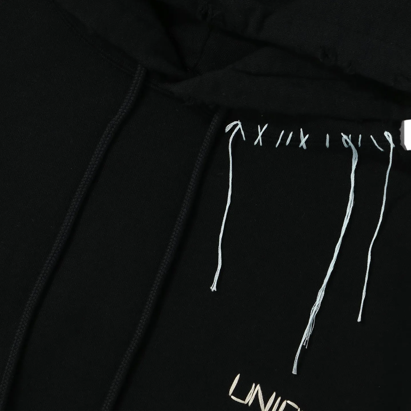 UNION LOOPING DAMAGE HOODIE｜BLACK