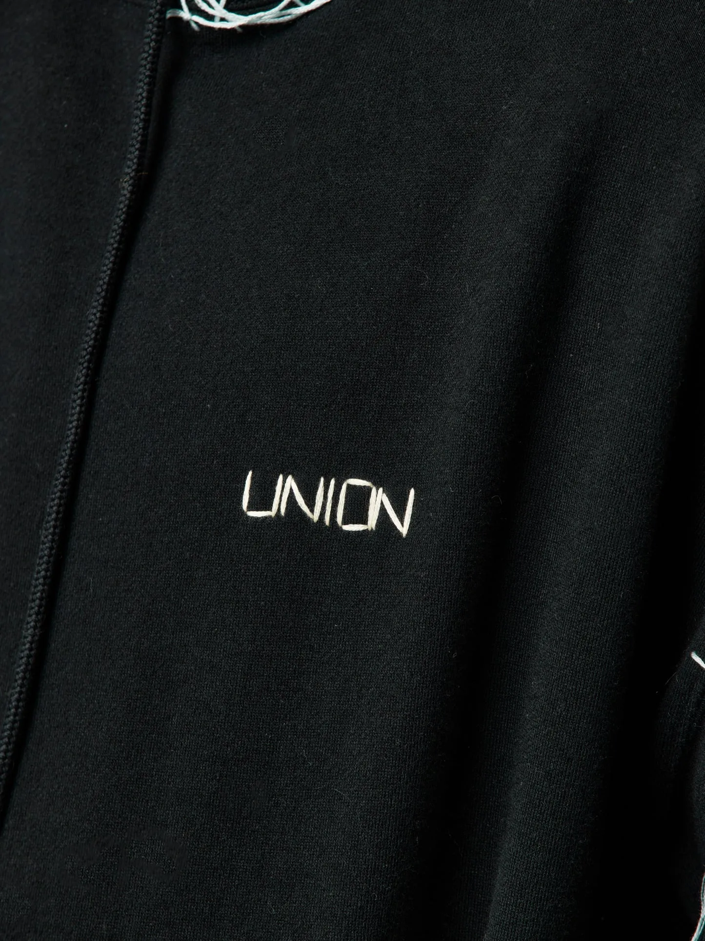 UNION LOOPING DAMAGE HOODIE｜BLACK
