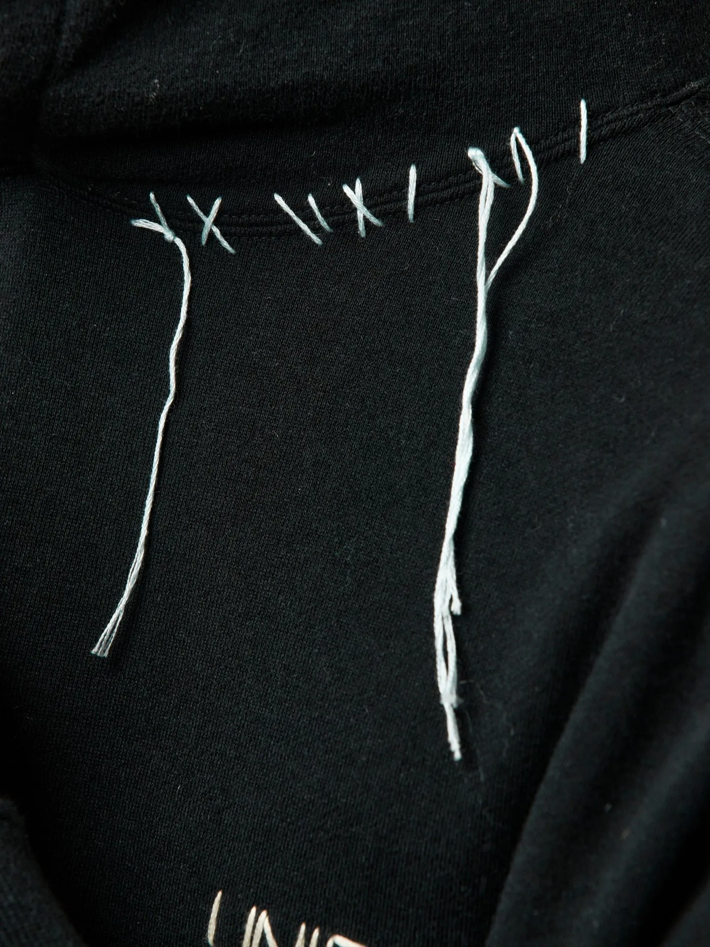 UNION LOOPING DAMAGE HOODIE｜BLACK