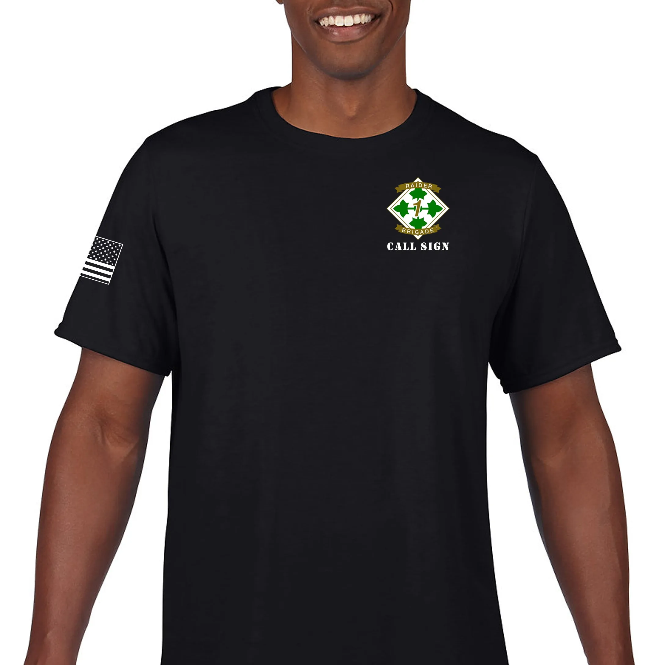 Unisex Performance (Color Design) Short Sleeve PT Shirt (Feels like Cotton). This shirt IS approved for PT.