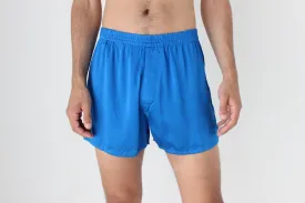 Vintage 80s PURE SILK Luxury Boxer Shorts in Cobalt