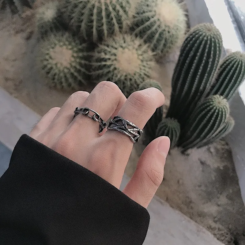 Vintage Dark Vine Thorns Ring