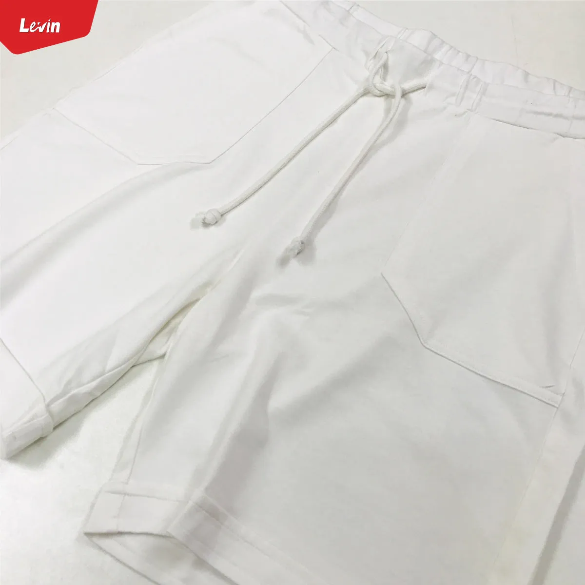 Women’s Elastic Drawstring Waist Cotton Terry Shorts