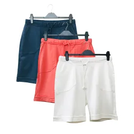 Women’s Elastic Drawstring Waist Cotton Terry Shorts