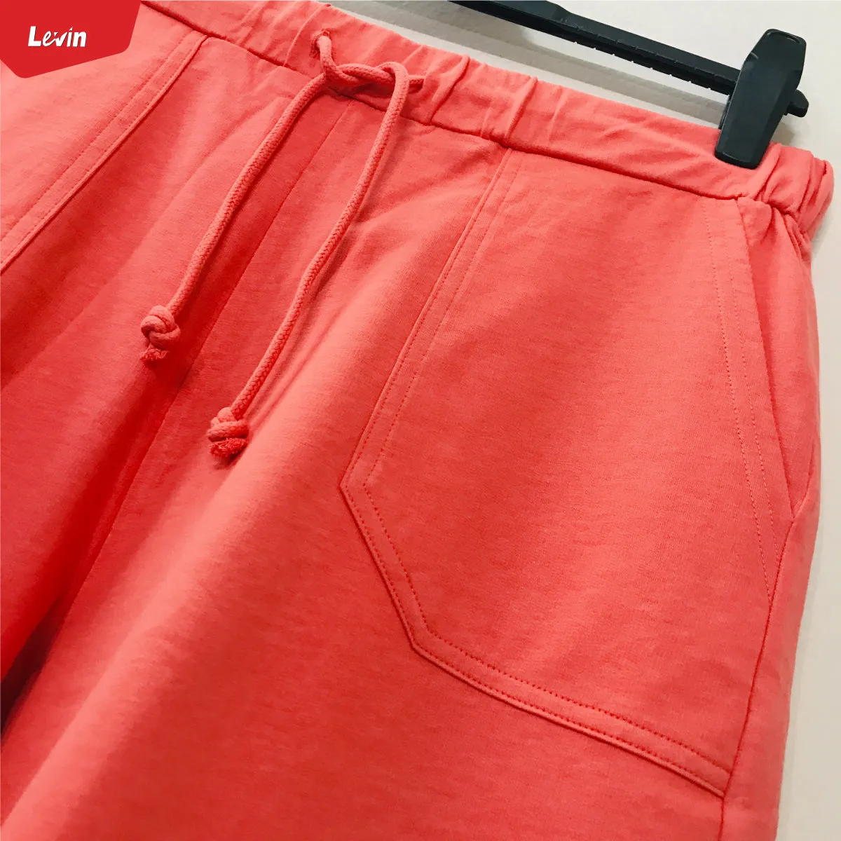 Women’s Elastic Drawstring Waist Cotton Terry Shorts